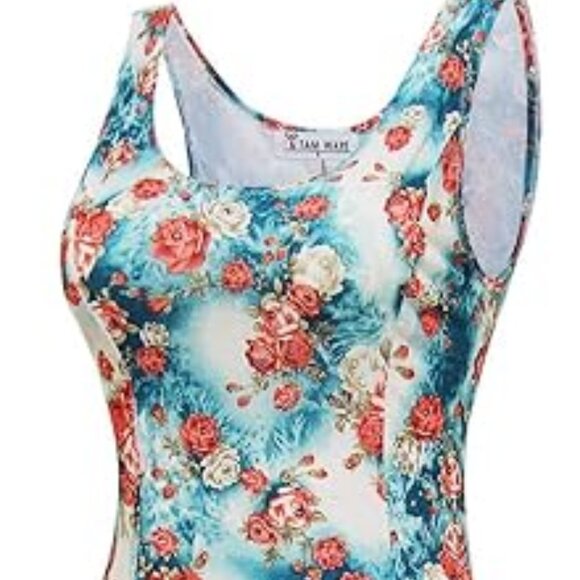 NWT Tam Ware Sleeveless Floral Fit and Flare Dress XXL - Picture 4 of 11